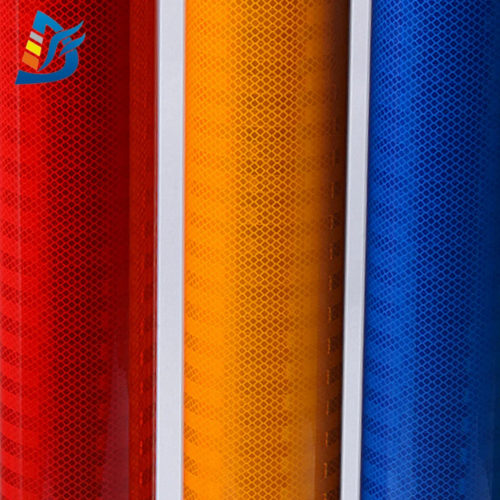 Reflective Prism Radium Flexible Red Advertising PVC Acrylic PET Advertisement Grade Reflective Sheeting Vinyl Sticker Film Roll