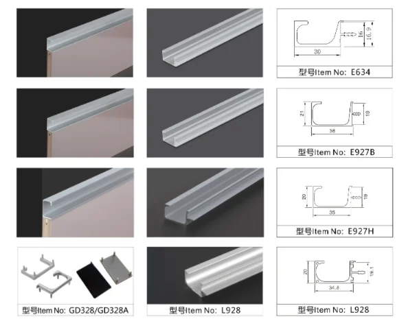 Wholesale Modern Style Aluminum G Profile Edge Pull Aluminium Cabinet Kitchen Hardware Handle