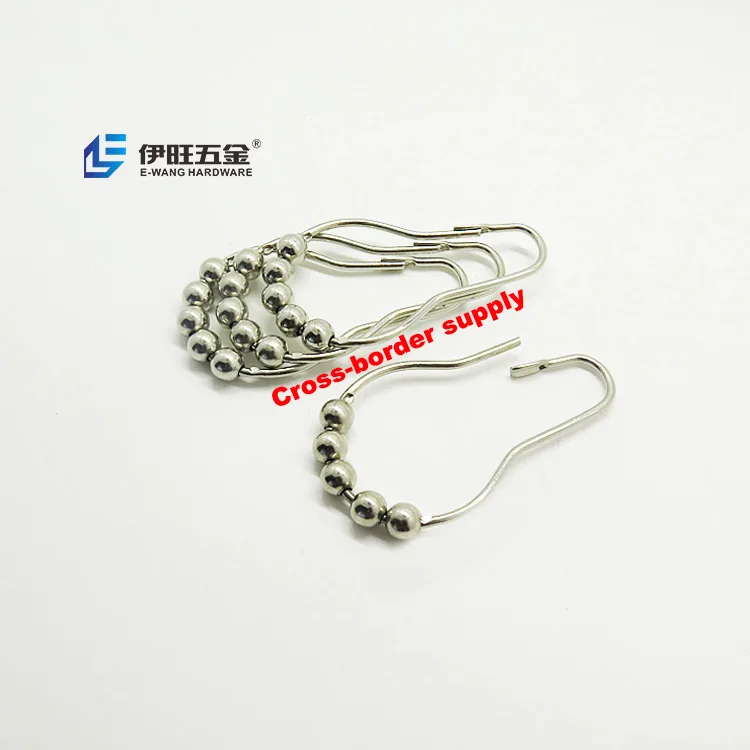 YIWANG Wholesale Metal Bathroom Shower Curtain Hooks Footprints Shaped Roller Curtain Rings