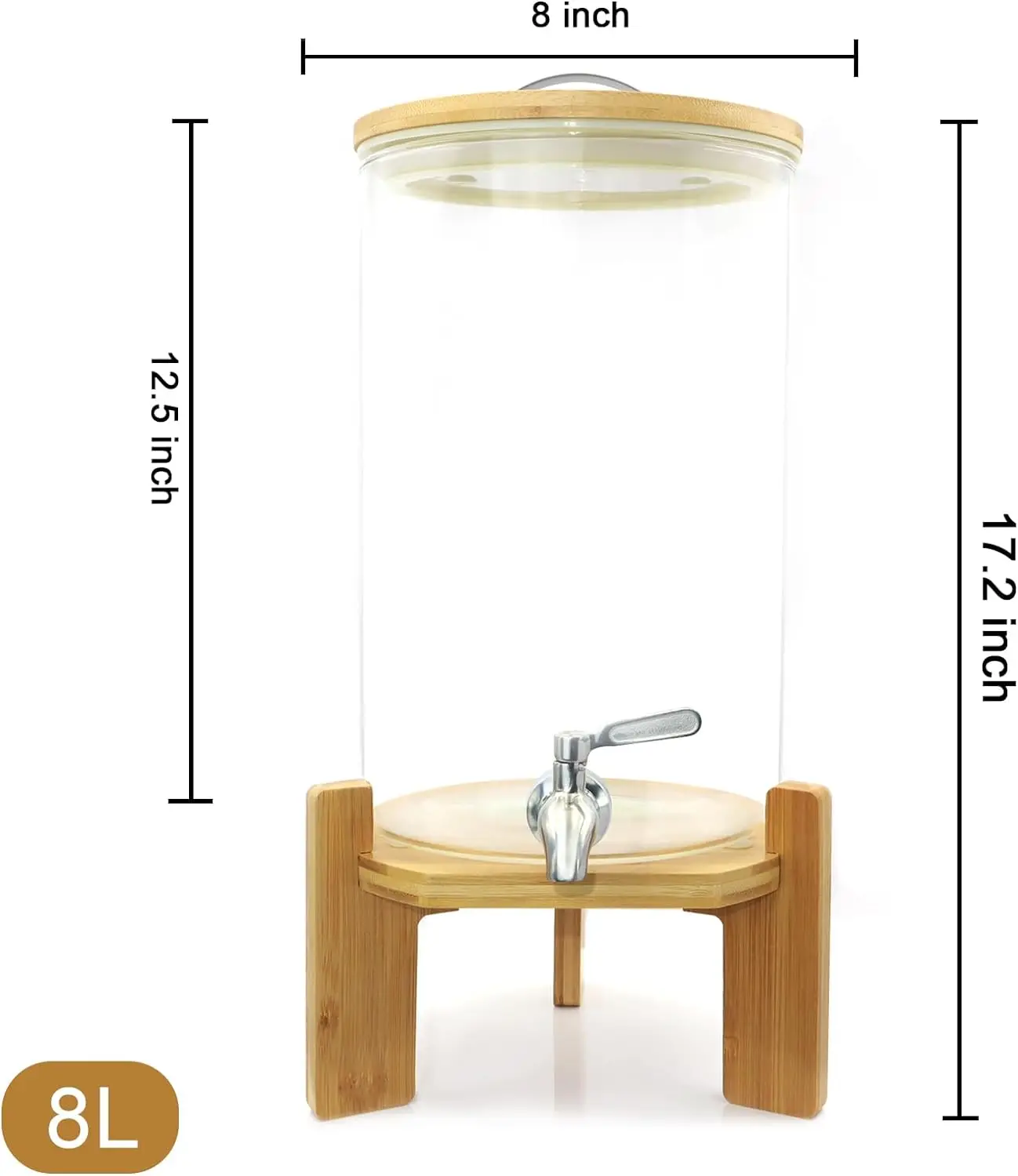 Glass Drink Dispenser with Stand Glass Beverage Dispenser with Spigot