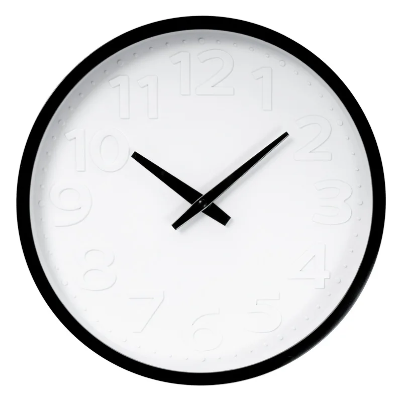 12 inch printed face battery operate plastic round quartz custom wall clock