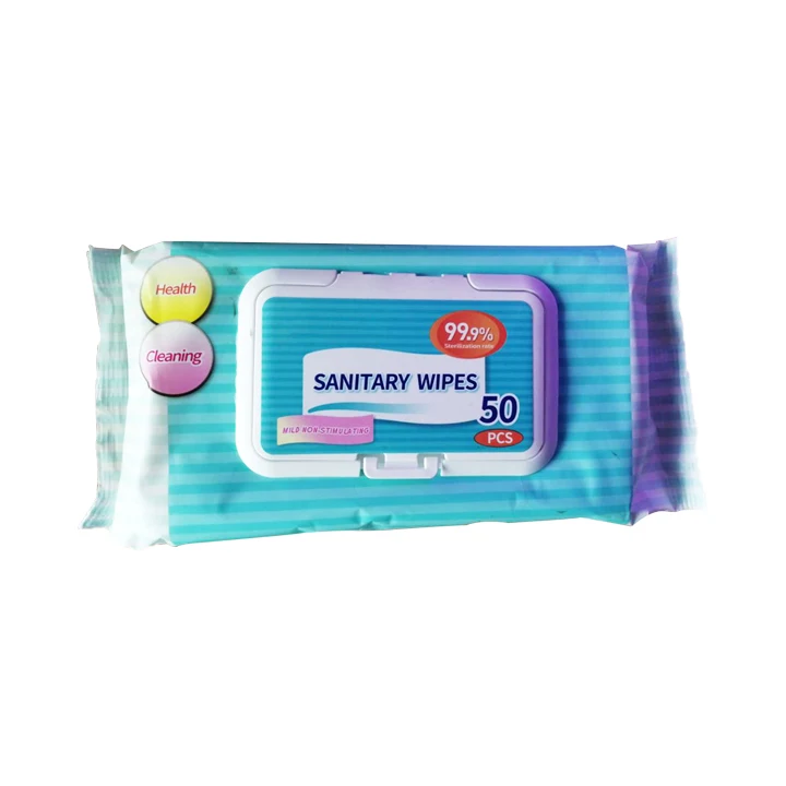 50pcs in bag BZK antibacterial alcohol free disinfectant wipes wet wipes for US/EU market
