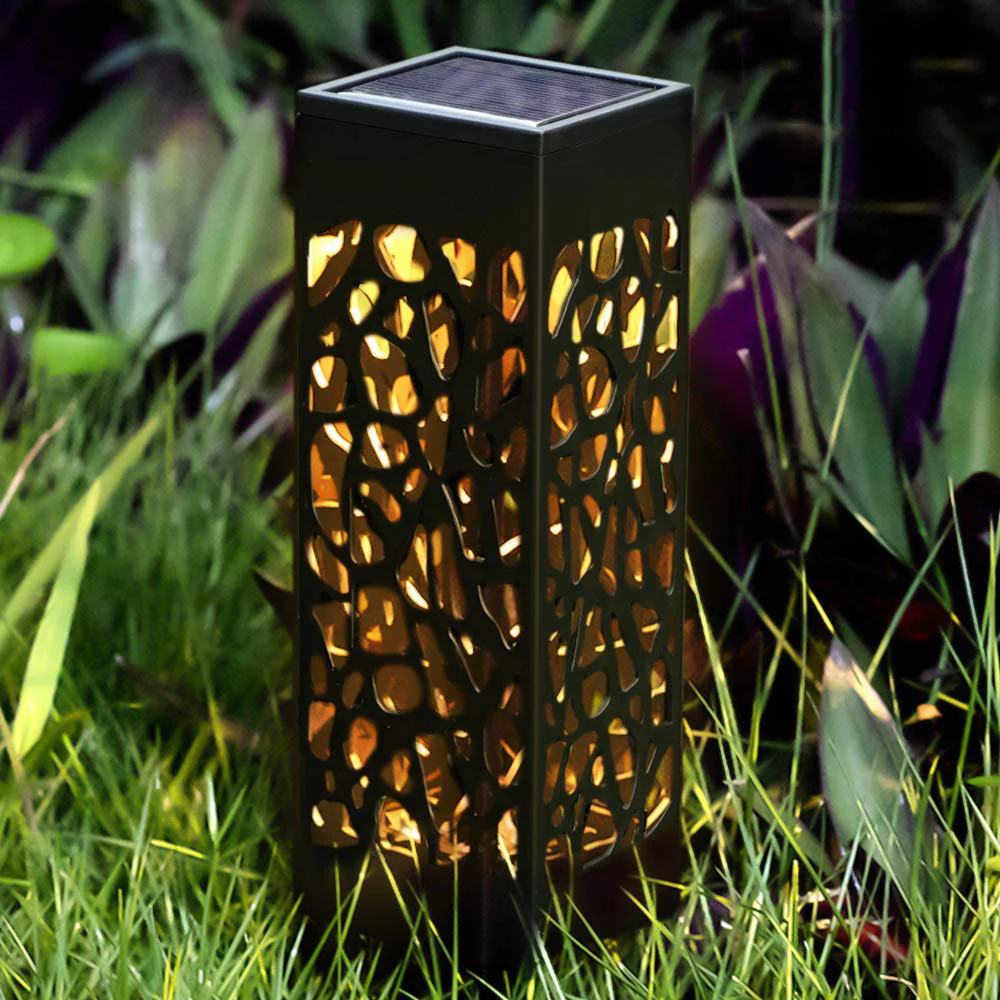 6Pack Warm Color Solar Led Waterproof Garden Landscape Lawn Light For outdoor Decoration