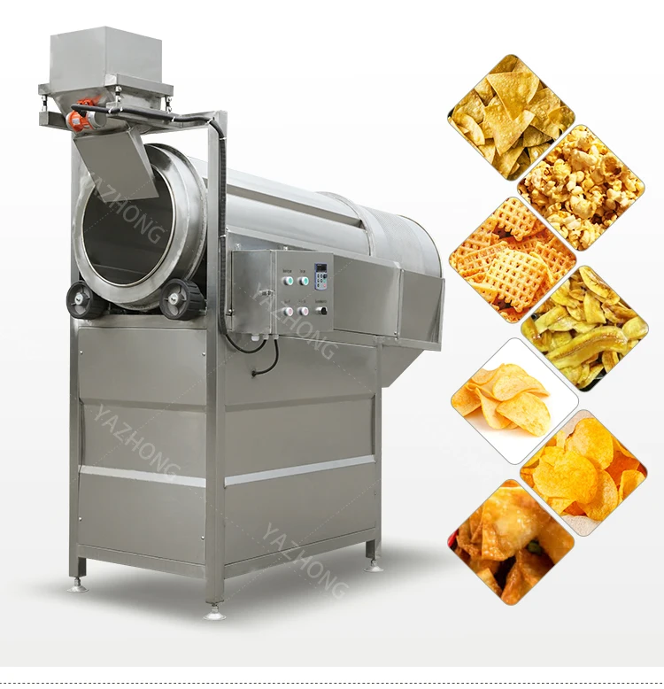 Drum Flavoring Machine Fried Potato Chips Seasoning Machine Snacks Flavoring Machine