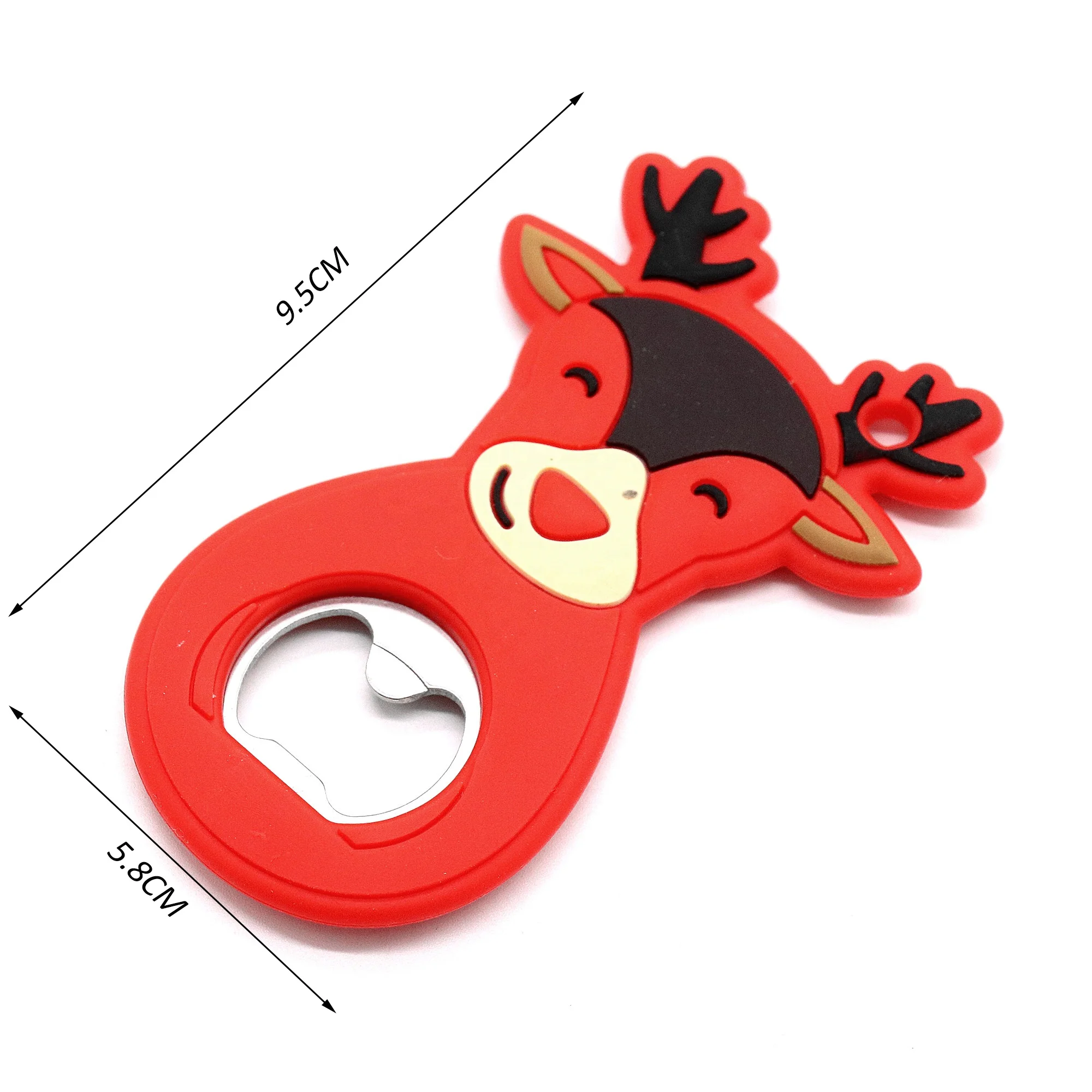 Refrigeratorsilicone metal bottle opener with magnet for beer cook bartender kitchenware