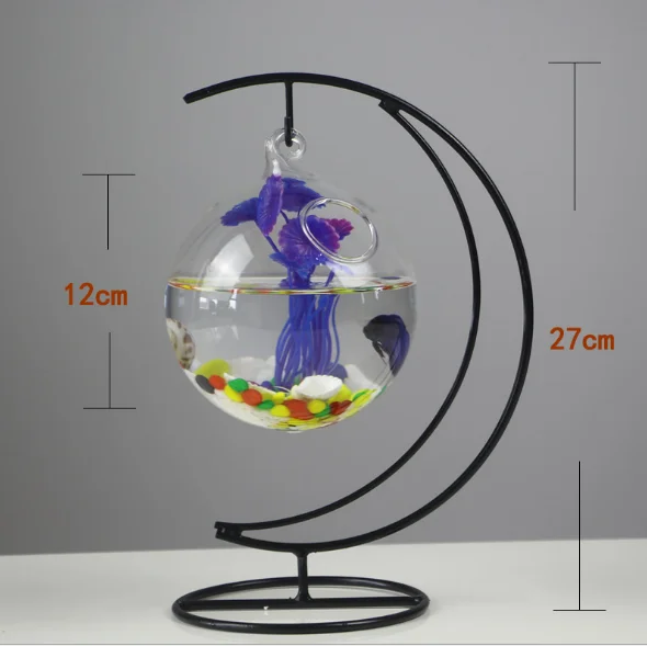 Iron Pot Hook Stand Terrarium Witch Ball Hanging Glass Globe Air Plant Flower Pot Stand Ornament Display Stand Holder