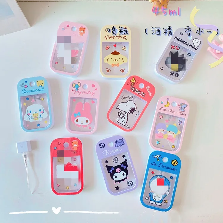 My Melody Portable 45ml credit card style plastic spray perfume travelling bottle Cinnamoroll Spray Empty Bottle