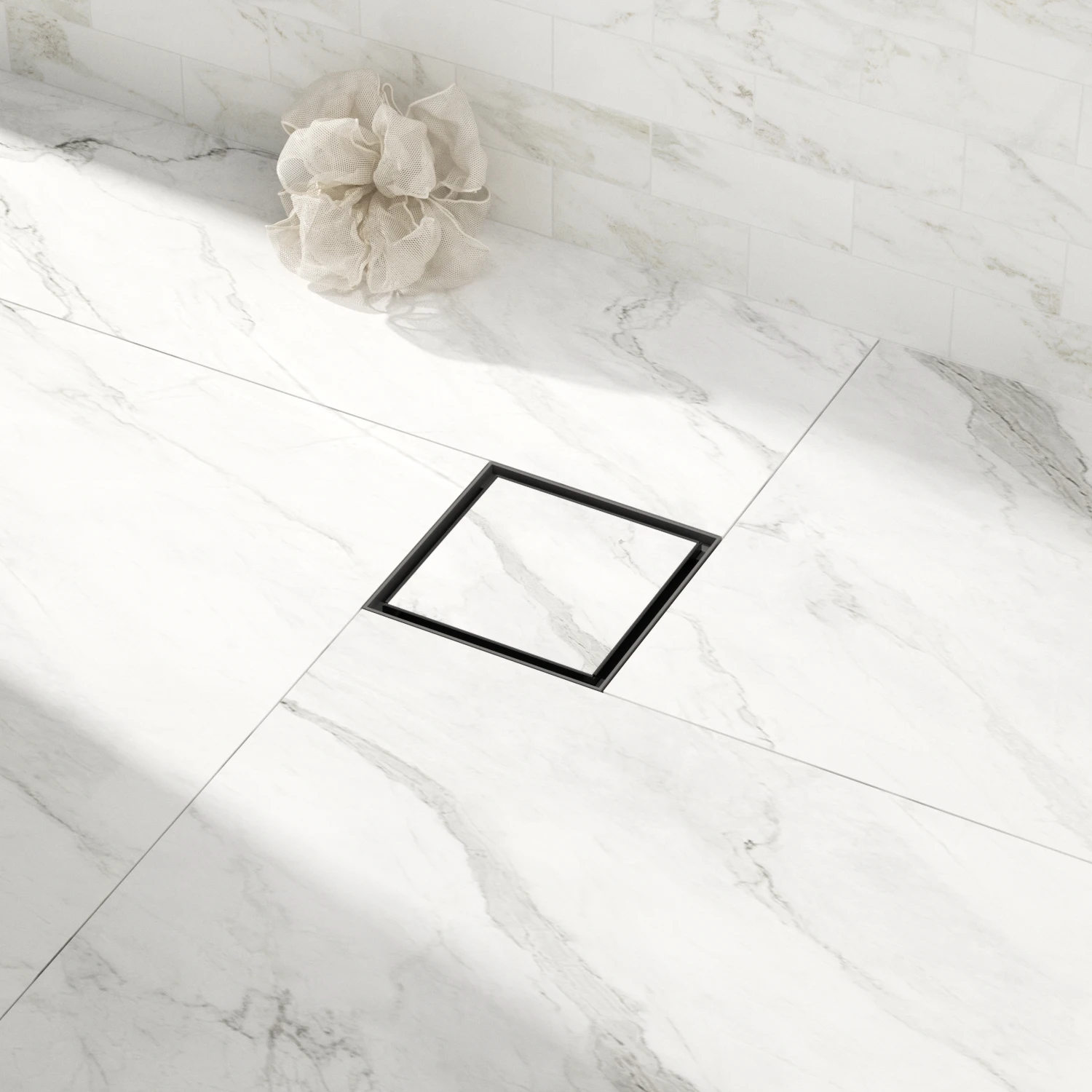 American Style cUPC Certified Matte Black Bathroom or Kitchen Square Shower Floor Drain with ABS Bonding Flange