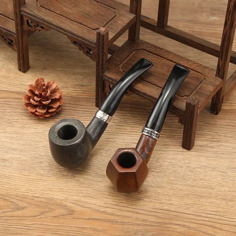 New Arrival Handcrafted Wooden Herb Box Pipes Durable Wood Handmade Pipes for Tobacco Use Fancy Carved Pipes Hot Sale