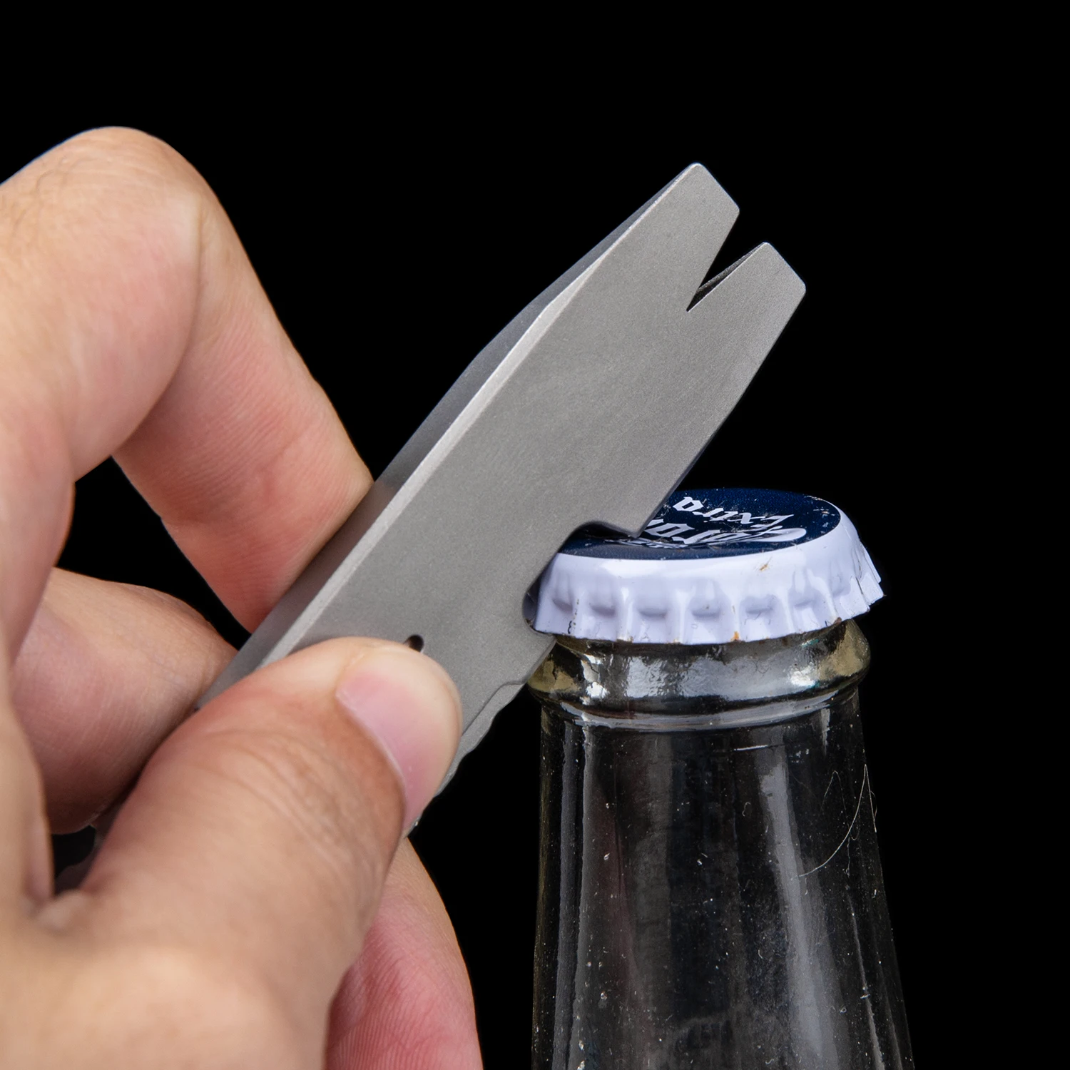 Titanium EDC Pry Bar with Nail Puller Bottle Opener Function with Pocket Clip EDC Tool