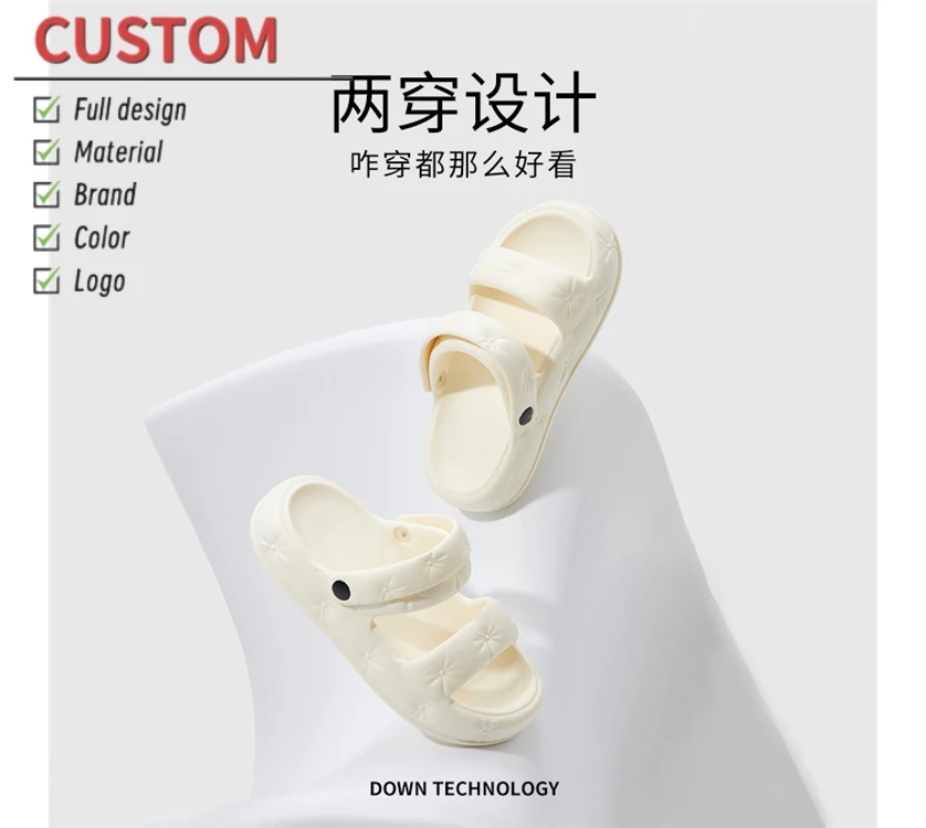 Summer outdoor two-wear sandals 2023 hot EVA shit feeling outdoor water slippers outdoor sandals wholesale