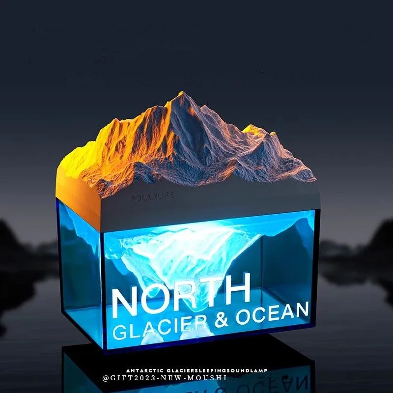 Polar Glacier Desktop Northern Ambient Lamp Wireless Portable Speaker USB Rechargeable Aroma Sleeping Night Light