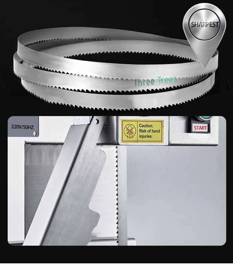 Factory outlet stainless steel Commercial Frozen Meat  Fish  chicken meat bone saw machine beef cutter bonesaw machine