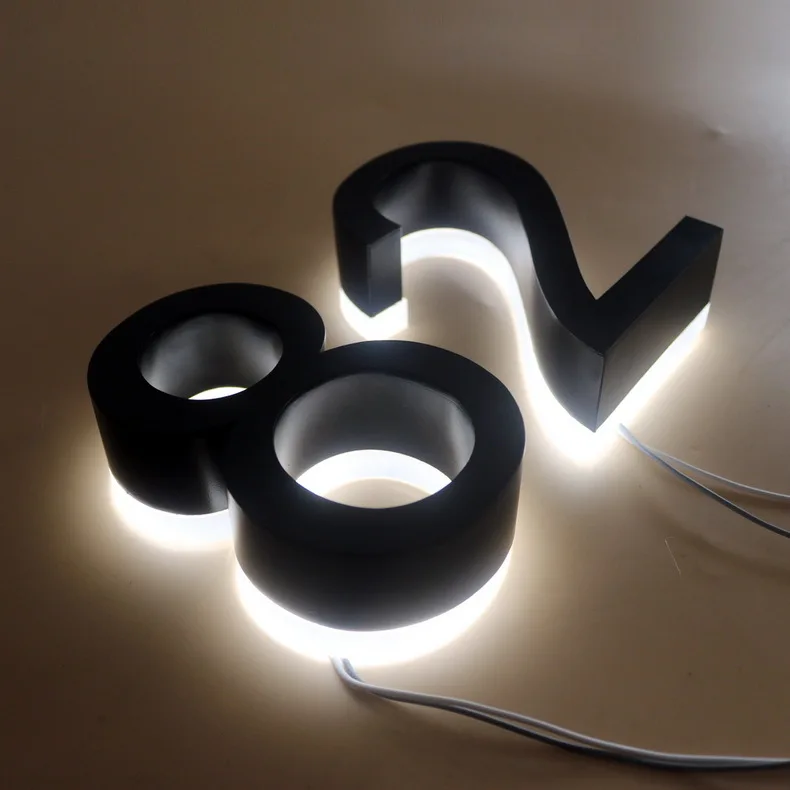 
Custom modern house number led address sign 3d backlit led alphabet letters 