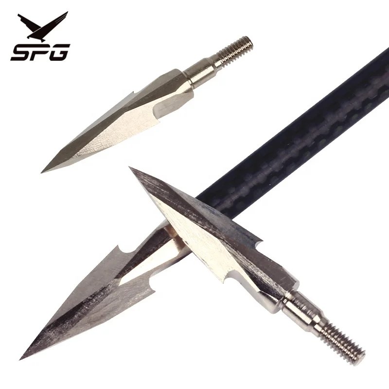 SPG Archery Broadheads 170 Grains Carbon Steel Screw in Arrow Tips Hunting Heads Points Recurve Compound Bow Shooting Equipment