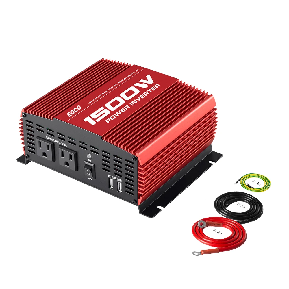 12v 24v  dc to 110v 220v ac 1500w  pure sine wave power inverter