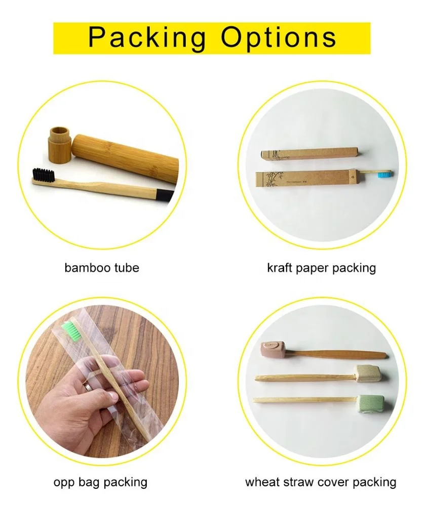 Бамбуковая зубная щетка с бамбуковым чехлом