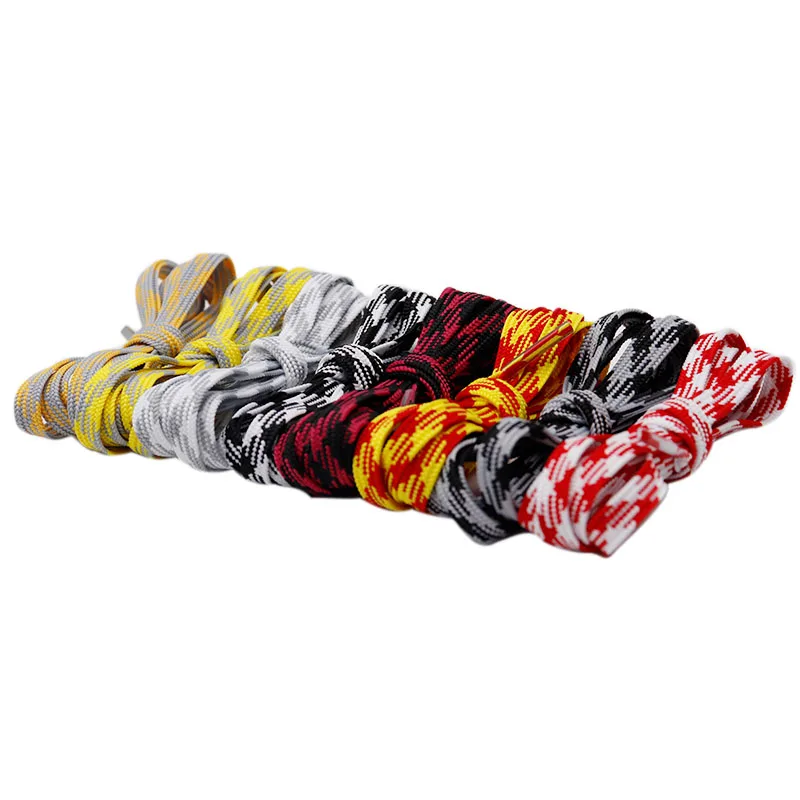 Weiou Manufacturer High Quality 8 Colors Optional Flat Two Color Shoelaces For Jumpmans And 750,converses Shoes