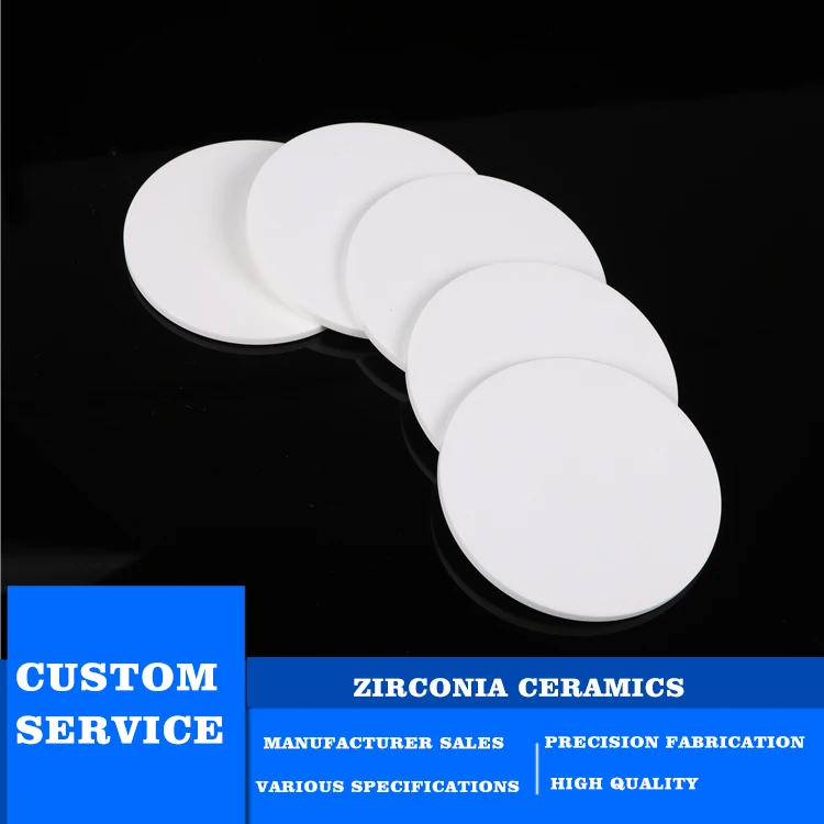 High temperature resistance Insulation Round Shape Zirconia Ceramic Discs Manufacturers