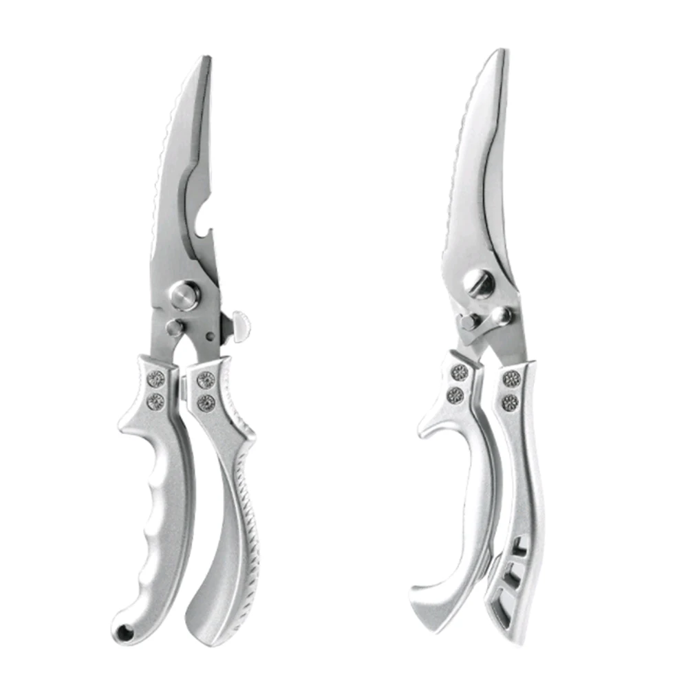 Smartpan Kitchen Multifunctional Scraping Bottle Opener Chicken Boning Meat Steel Bone Cutting Scissors