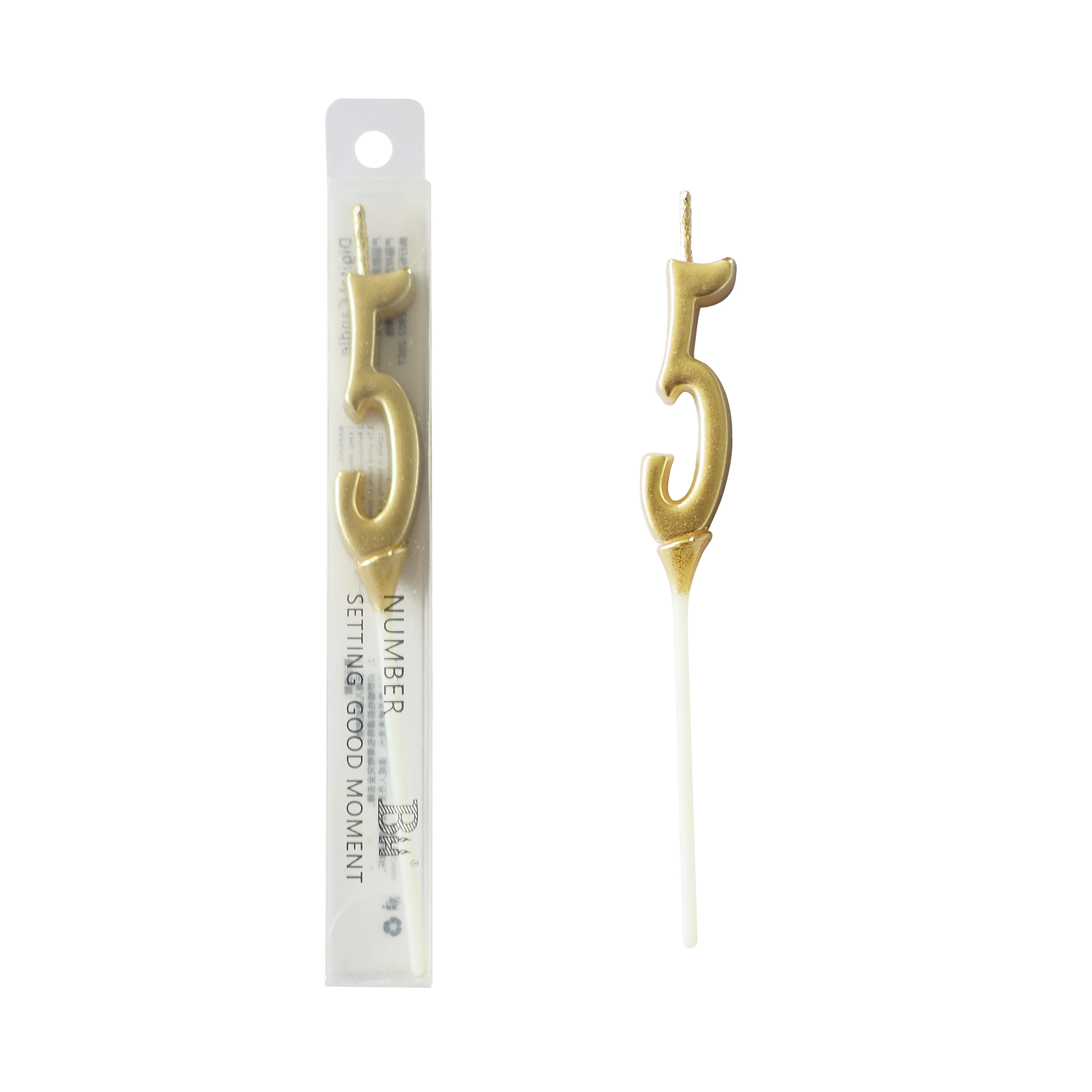 PVC Digit Coated Candle Birthday cake tapper decorative candles