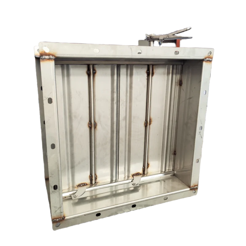 Used for lithium battery production rectangle square stainless steel material 70 280 centigrade electric fire smoke damper