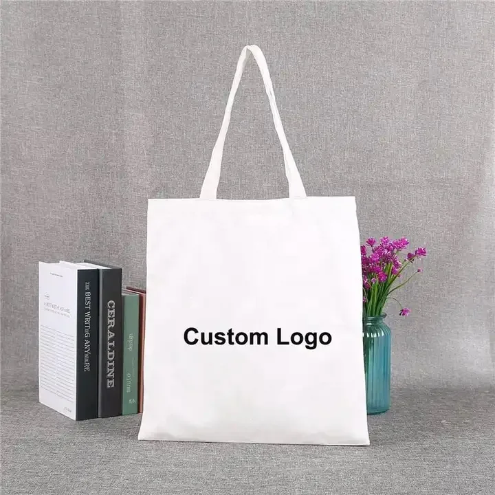 SINOTOP Hot Sale Eco Friendly Reusable Designer Cloth Canvas Cotton Shopping Tote Bag With Custom Logo Printed
