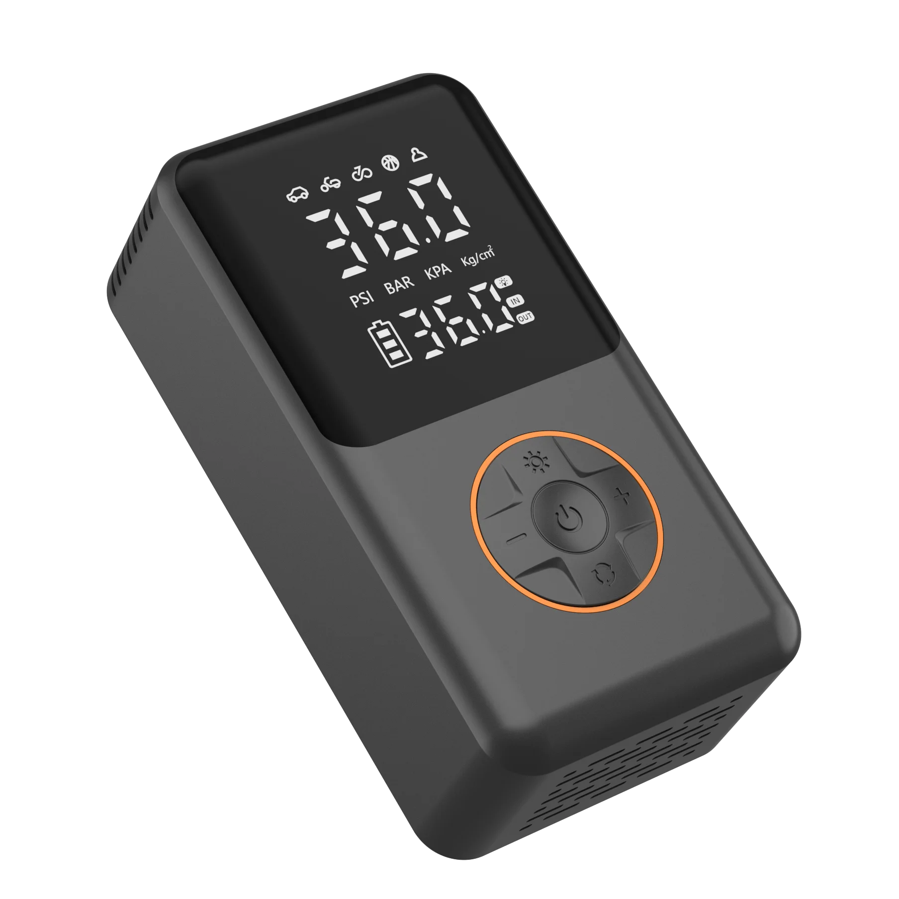 Tyre Inflator with 150 PSIDigital Display Pressure Detection Air Pump Compressor for Cars Bikes Bicycles Balls Rechargeable 17mm