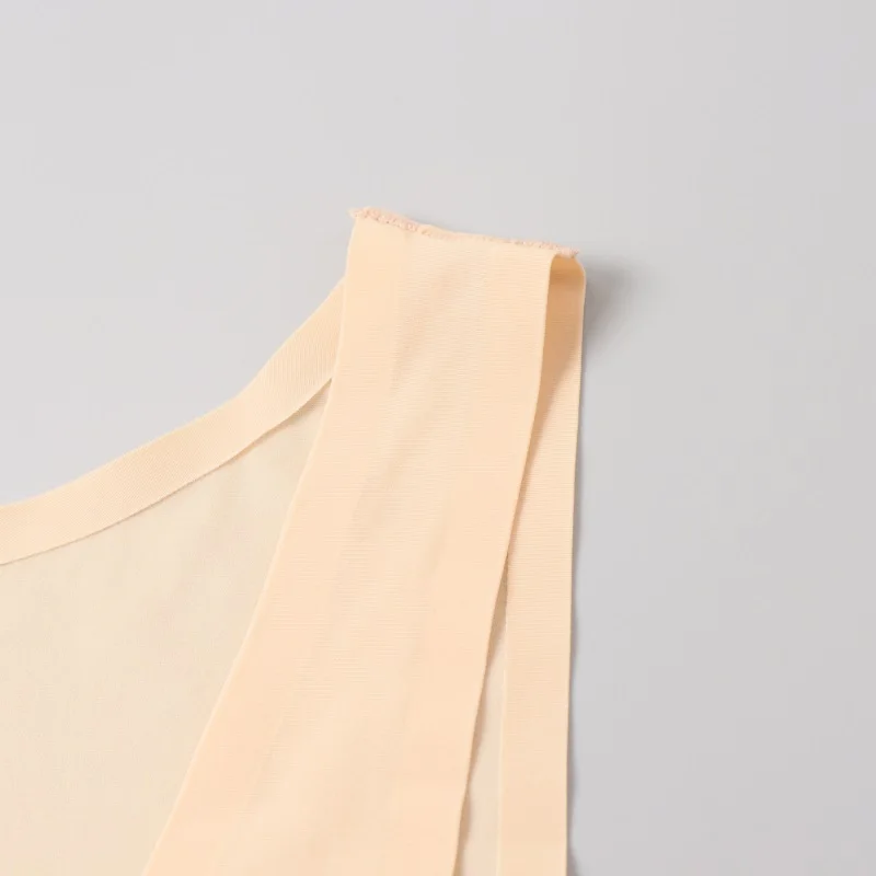 Женская новейшая супертонкая невидимая Сексуальная майка, цельный бесшовный топ с лазерным вырезом, бесшовная Майка