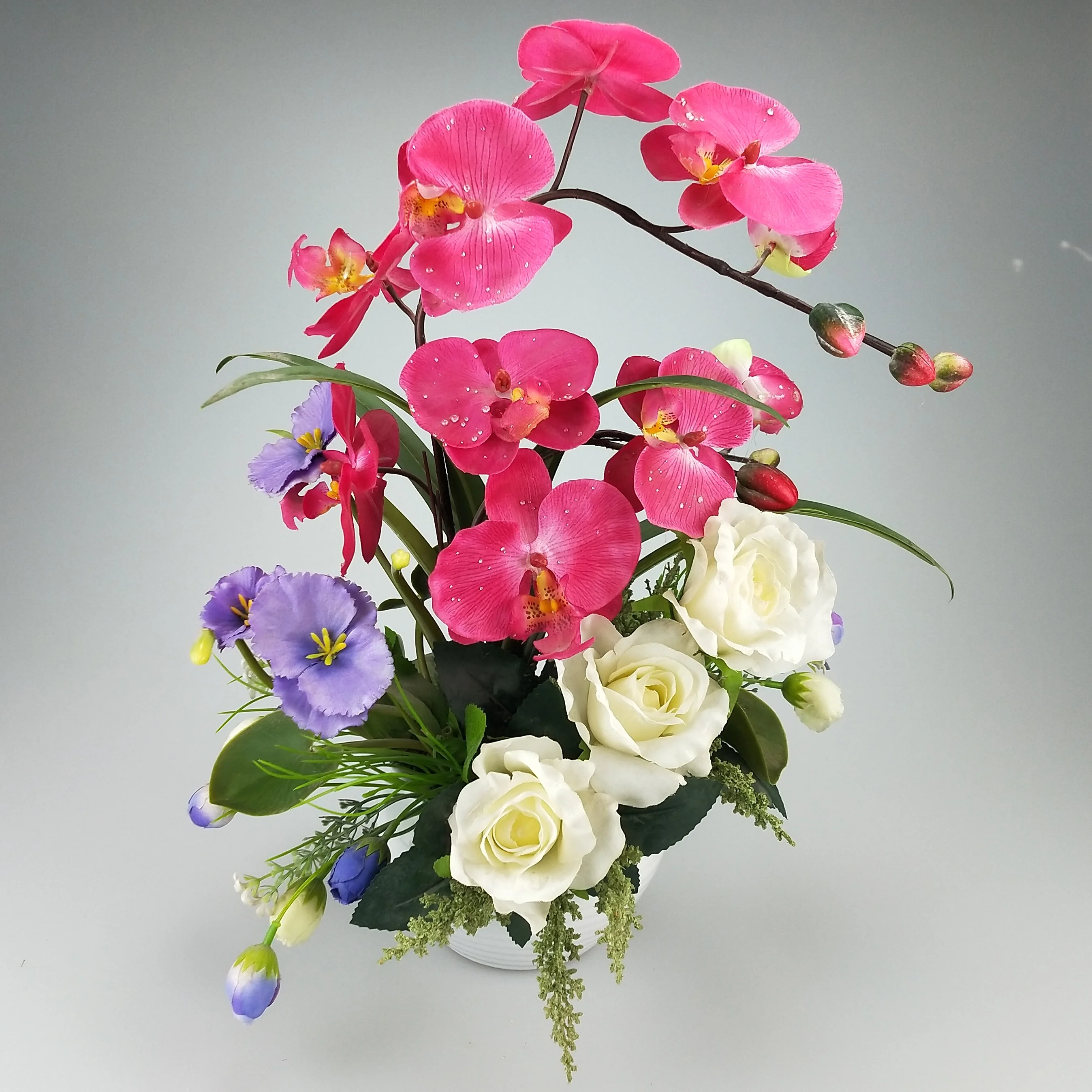 factory directed sale new design artificial flowers arrangement bunga plastik indoor decorative commercial public private area