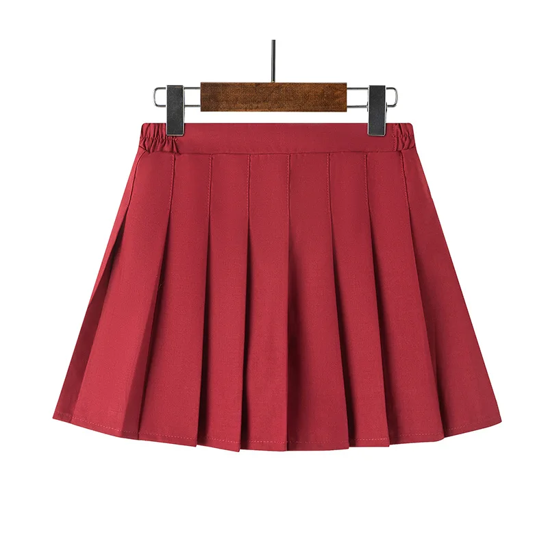 I-0397 Girls Skirts Autumn Vintage Pleated Plaid Skirts School Teens Girl Spring School Girl Short Skirt