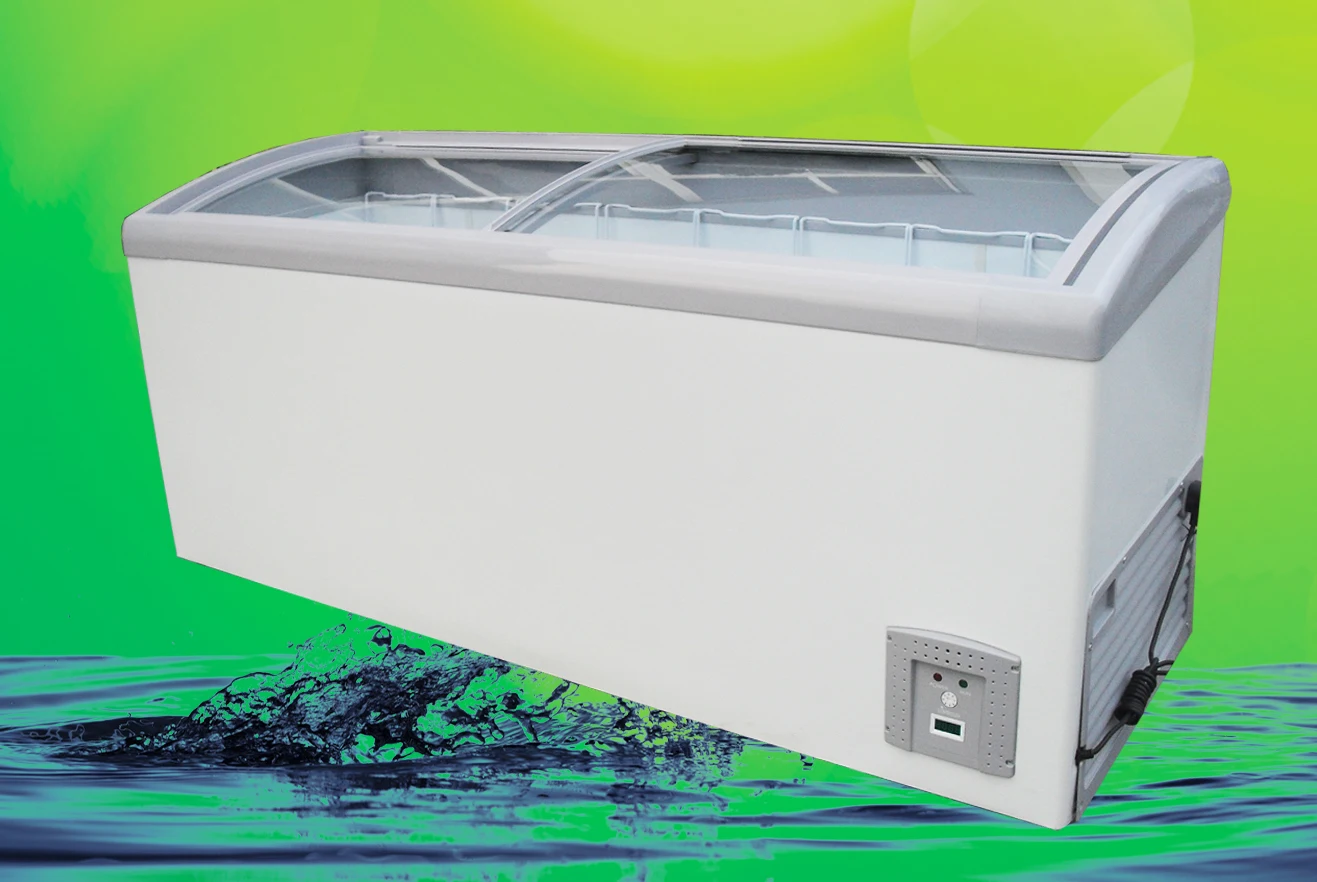 418L Curved Glass Door Ice Cream Frozen Showcase Display Freezer SD/SC-418Y