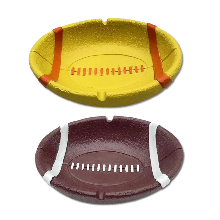 Factory custom polyresin ashtray baseball football souvenir gift resin creative ashtrays
