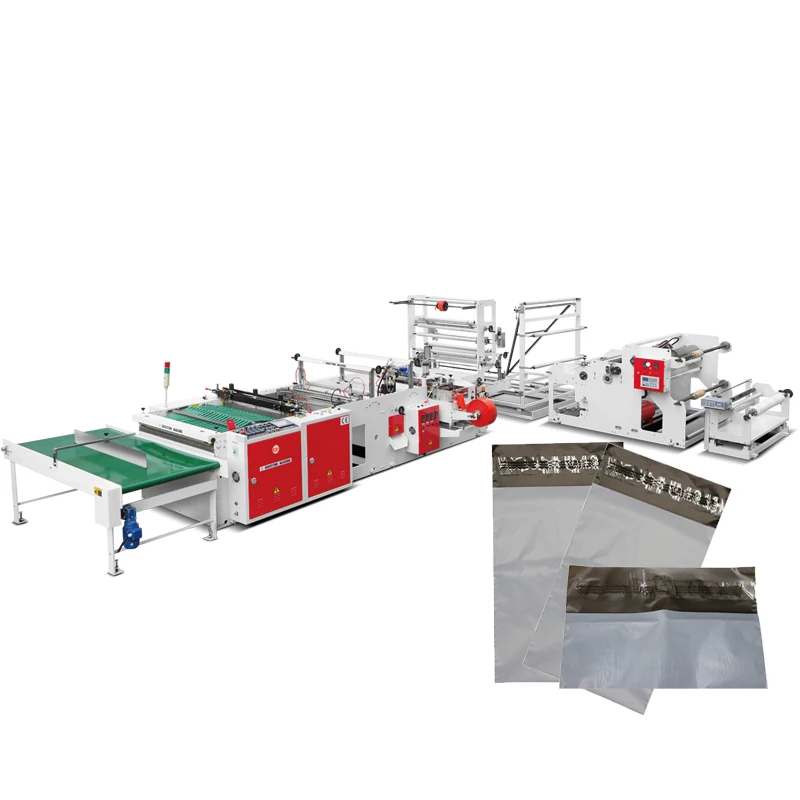 
automatic plastic starch side seal bag PLA OPP biodegradable mail poly bag DHL recycling courier express bag making machine 