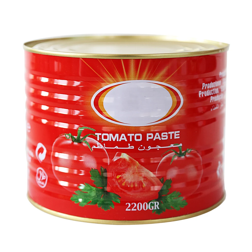Organic Wholesale High Quality Tomato Paste 70g 210g 400g 2.2kg 28-30% Canned tomato sauce Production Line Many Sizes