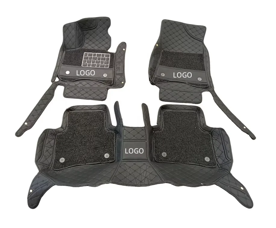 7D Car Floor Mat Covered with High Quality Leather Luxury Car Mats Use for KIA SPORTAGE 2017 2018