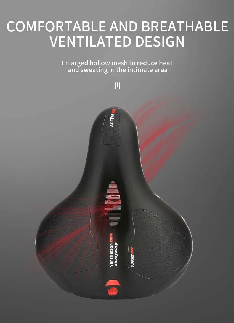 Shockproof Cushion Soft Comfortable Softwidening High Elastic Shock Absorption Mountain Bike Deep Dent Bicycle Saddle