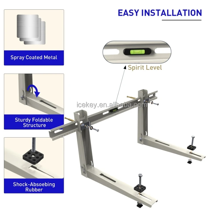 Wall Mounting Bracket forCondenser AC Support Brackets for Mini Split Air Conditioner
