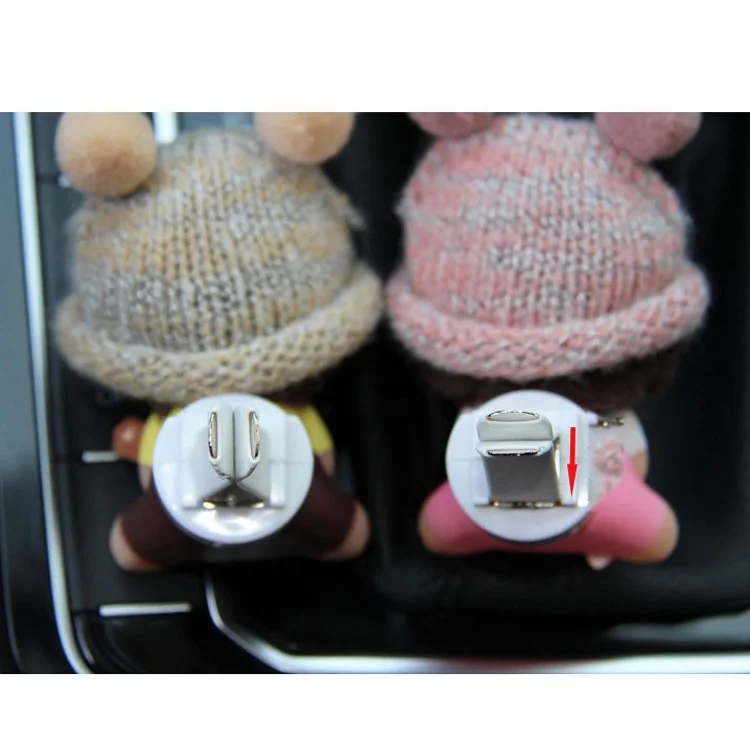 Car Decoration Doll Ornament Cute Couple Doll Car Air Vent Ornament Mini Cartoon Cake Milk Girls Car Scent