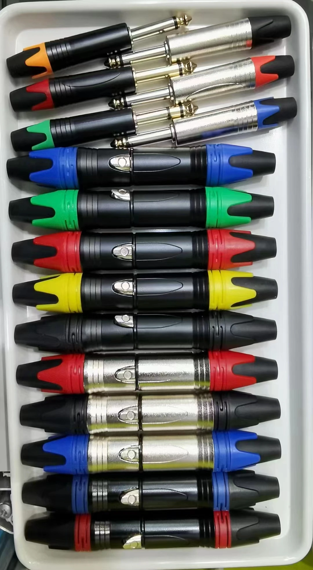 Colored 3 Pin Male To Female Jack XLR Connector