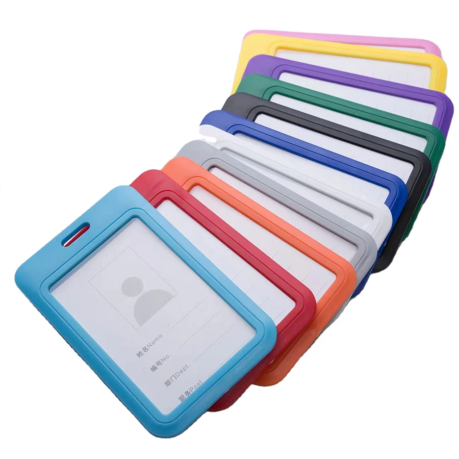 Aluminum ID Credit Name Students Doctor custom logo Holder Cover Business badge holder id card with lanyard