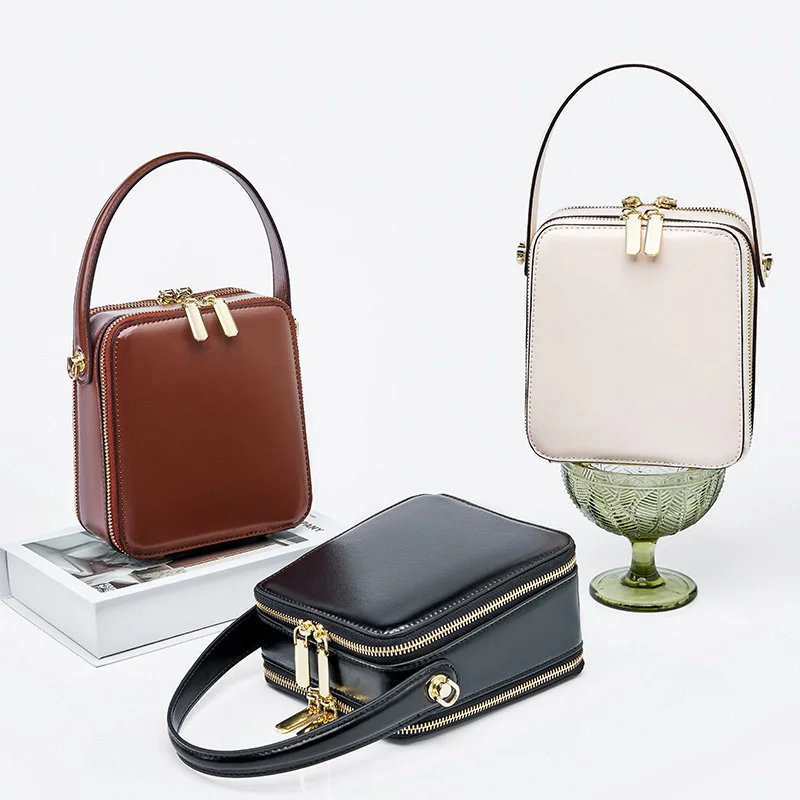 Brown Hobo Shoulder Designer Purse Famous Brands Calfskin Cowhide Leather Large Handbags Bags For Women