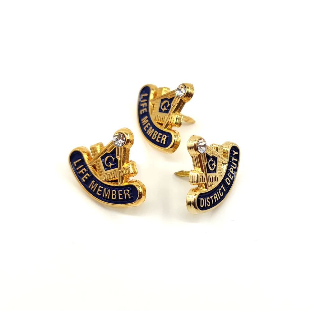 Заводская поставка Шпилька мазон года масонская регалия с пользовательской биркой индивидуальные Броши масонские