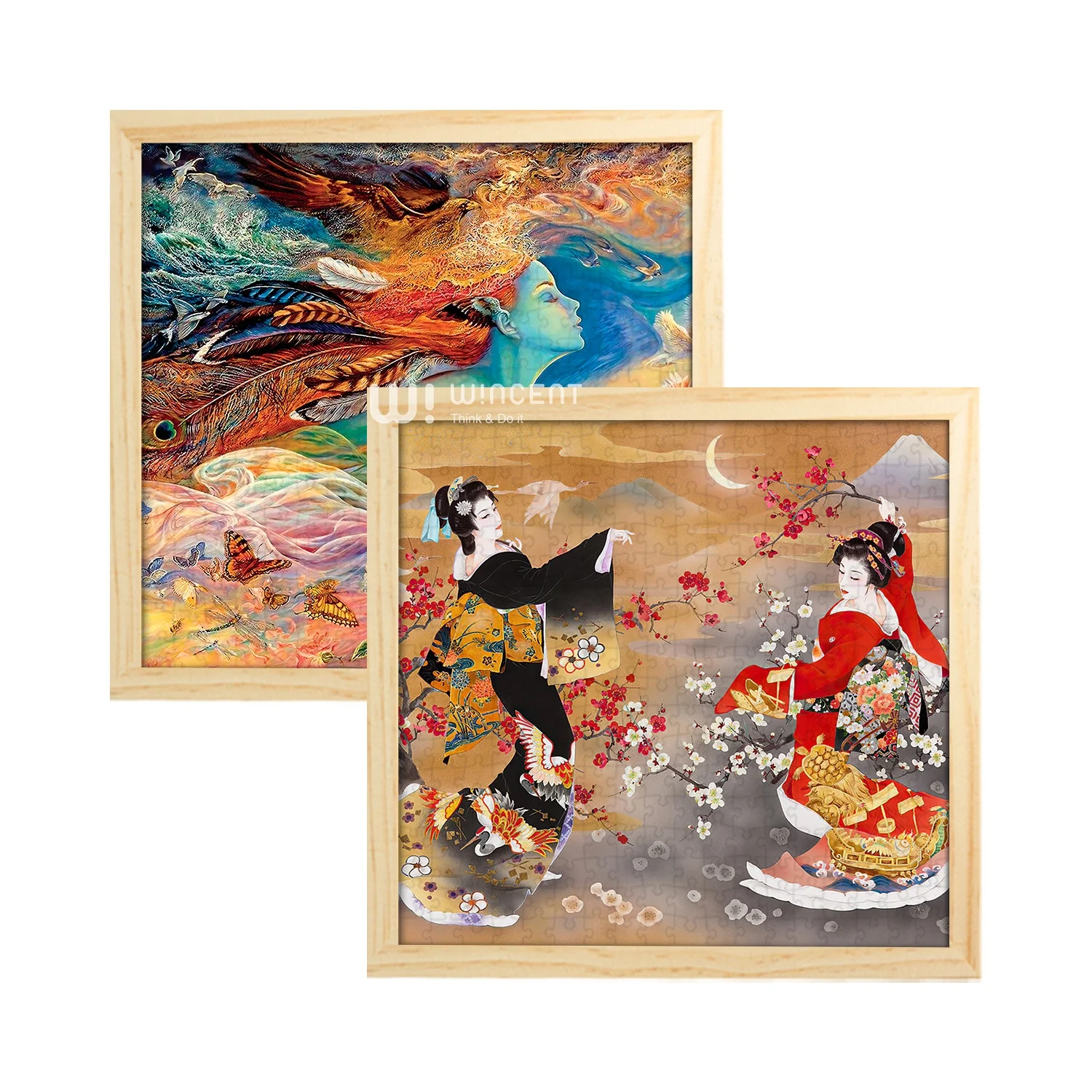 Personalized and Customization small MOQ 800 1000 1500 pieces wood jigsaw puzzle for adults
