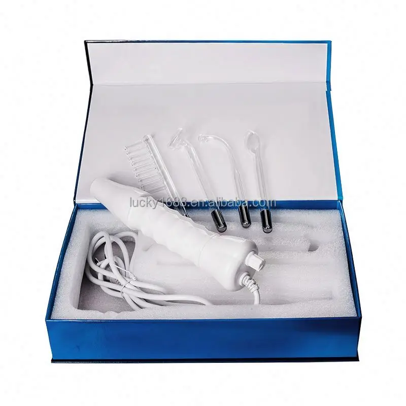 Promotional portable multifunction facial machine skin care high frequency wand electrotherapy