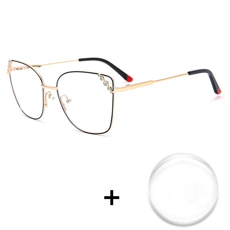 0171 Fashion Diamond-bordered Design Women Optical Eyewear Metal Frames Eyeglasses