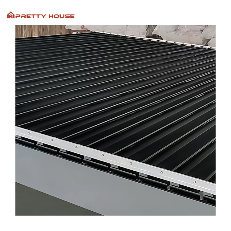 Luxury Modern courtyard aluminium pergola Awning Louvered Roof snow loading is strong