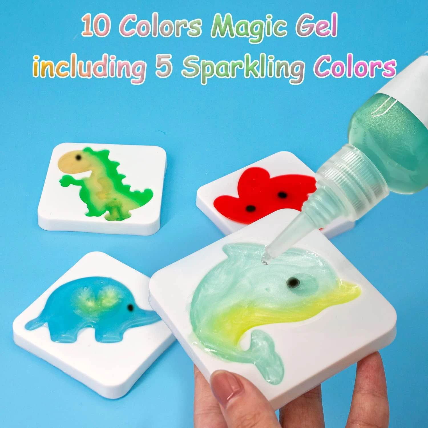 Magic Water Elf Toy Kit with Beads Dinosaur Eggs 3D Handmade Aqua Fairy Set for Kids