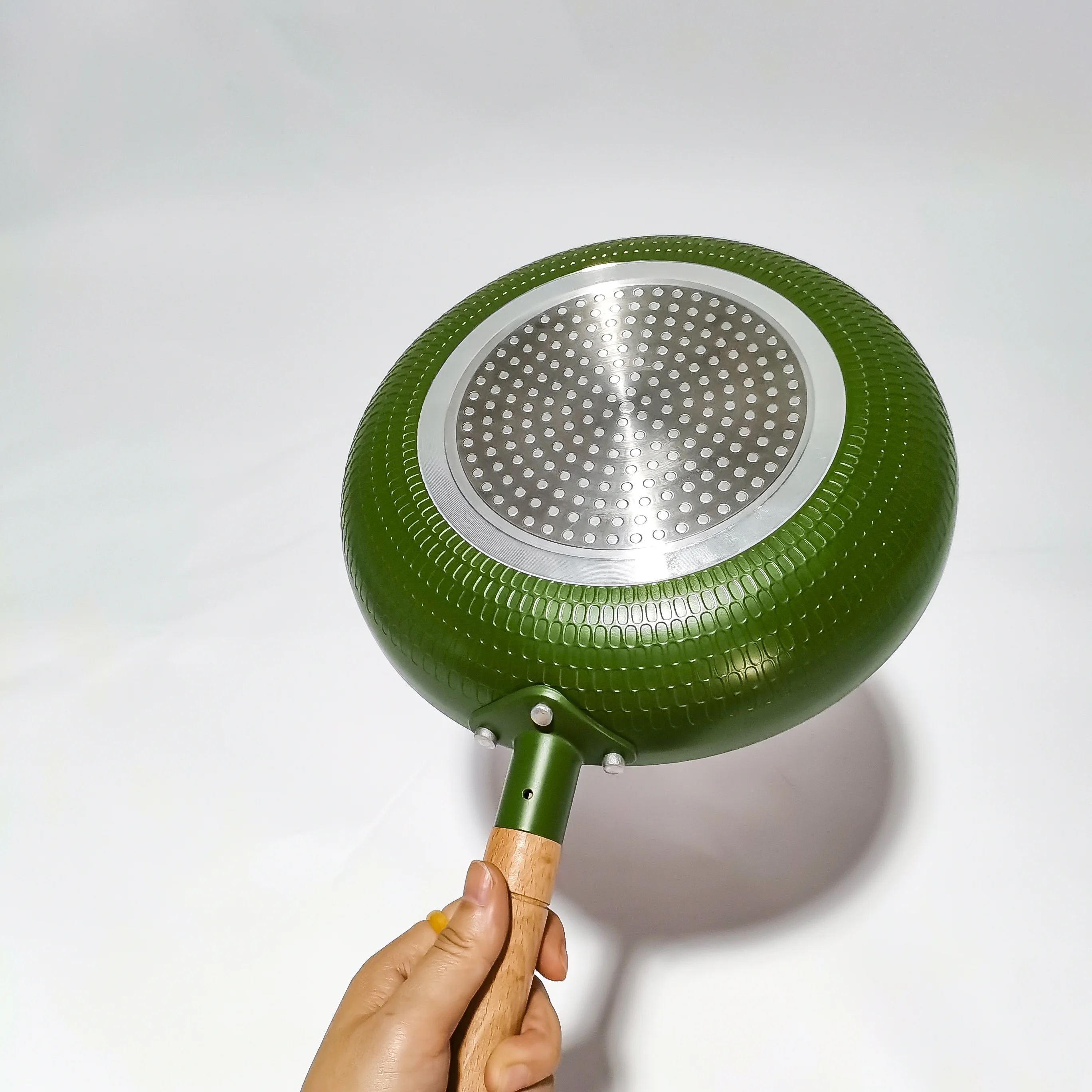 OEM Hot sale japan frying pan 24cm aluminum nonstick riveting frying pans with induction bottom