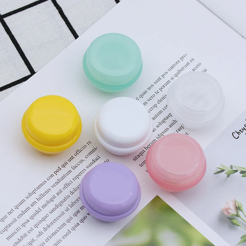 Cheap 5ml 10ml 20ml 30ml 50ml mushroom shape colorful skin care cream cosmetic PP plastic jar
